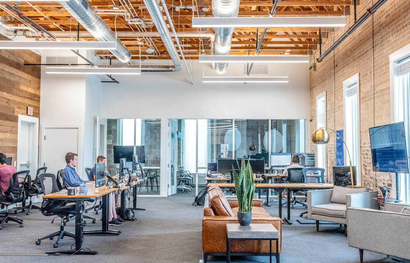 Calm working session in a quiet office