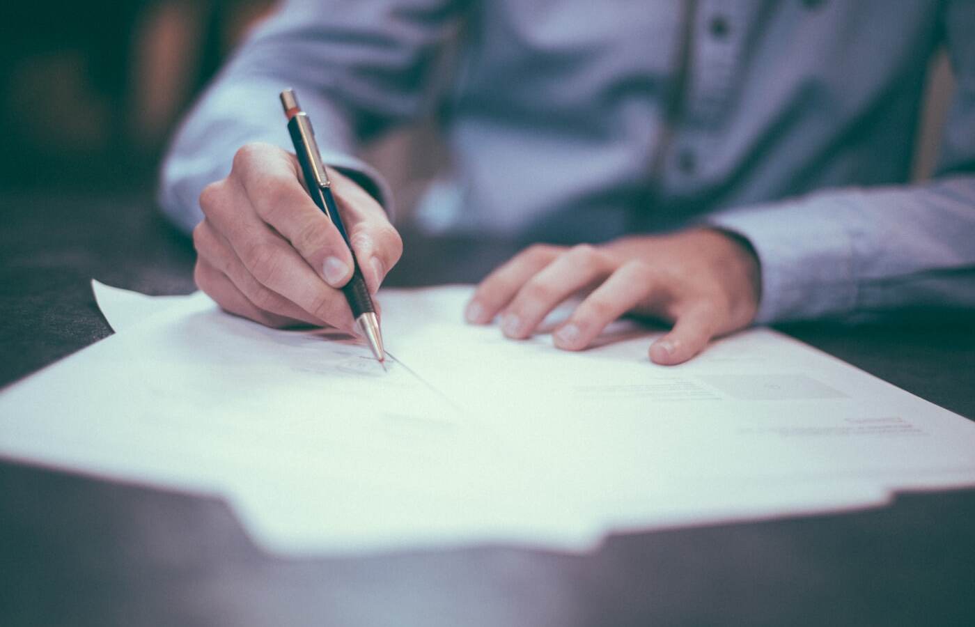 Documents on a working desk
